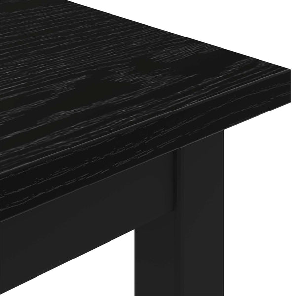 vidaXL Banc Noir effet Chêne 200 x 35 x 45 cm Bois d'ingénierie