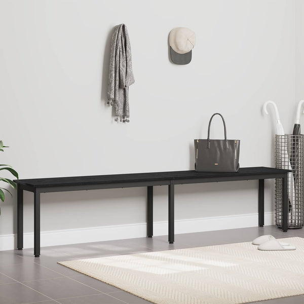 vidaXL Banc Noir effet Chêne 200 x 35 x 45 cm Bois d'ingénierie