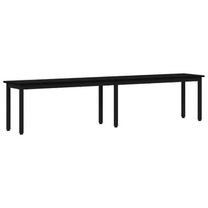 vidaXL Banc Noir effet Chêne 200 x 35 x 45 cm Bois d'ingénierie