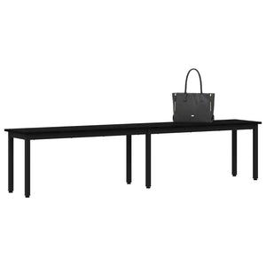vidaXL Banc Noir effet Chêne 200 x 35 x 45 cm Bois d'ingénierie
