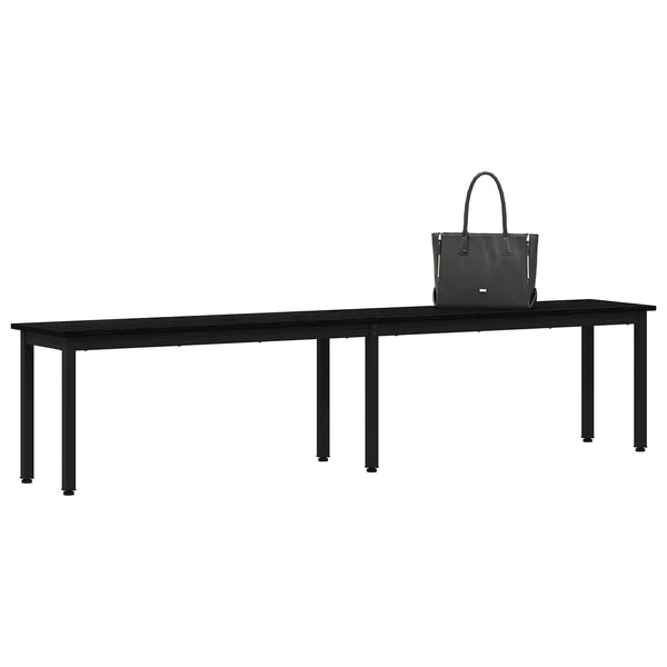 vidaXL Banc Noir effet Chêne 200 x 35 x 45 cm Bois d'ingénierie