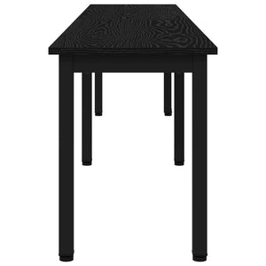 vidaXL Banc Noir effet Chêne 200 x 35 x 45 cm Bois d'ingénierie
