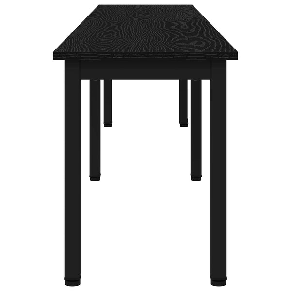 vidaXL Banc Noir effet Chêne 200 x 35 x 45 cm Bois d'ingénierie