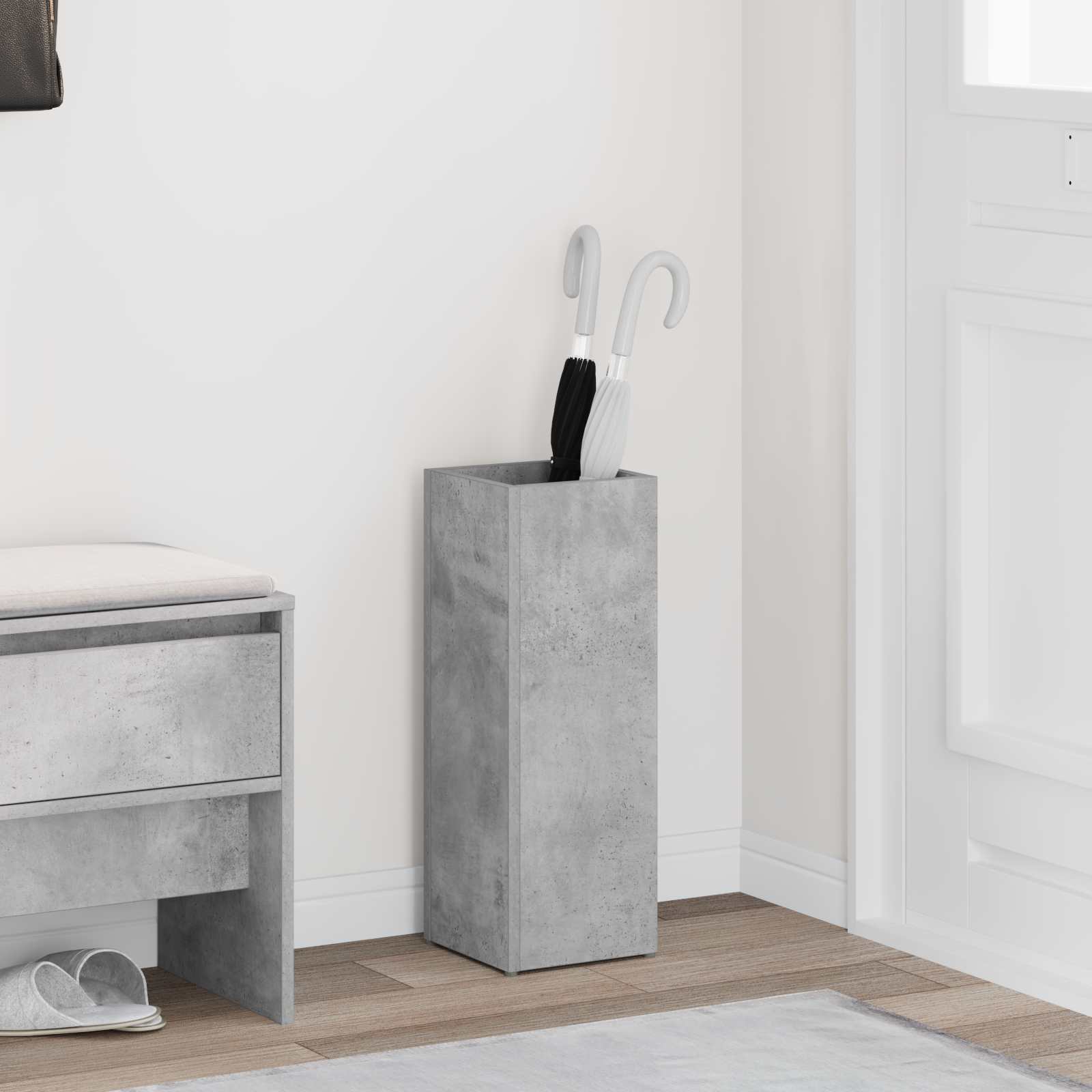 Schirmständer Beton Grau Holzwerkstoff