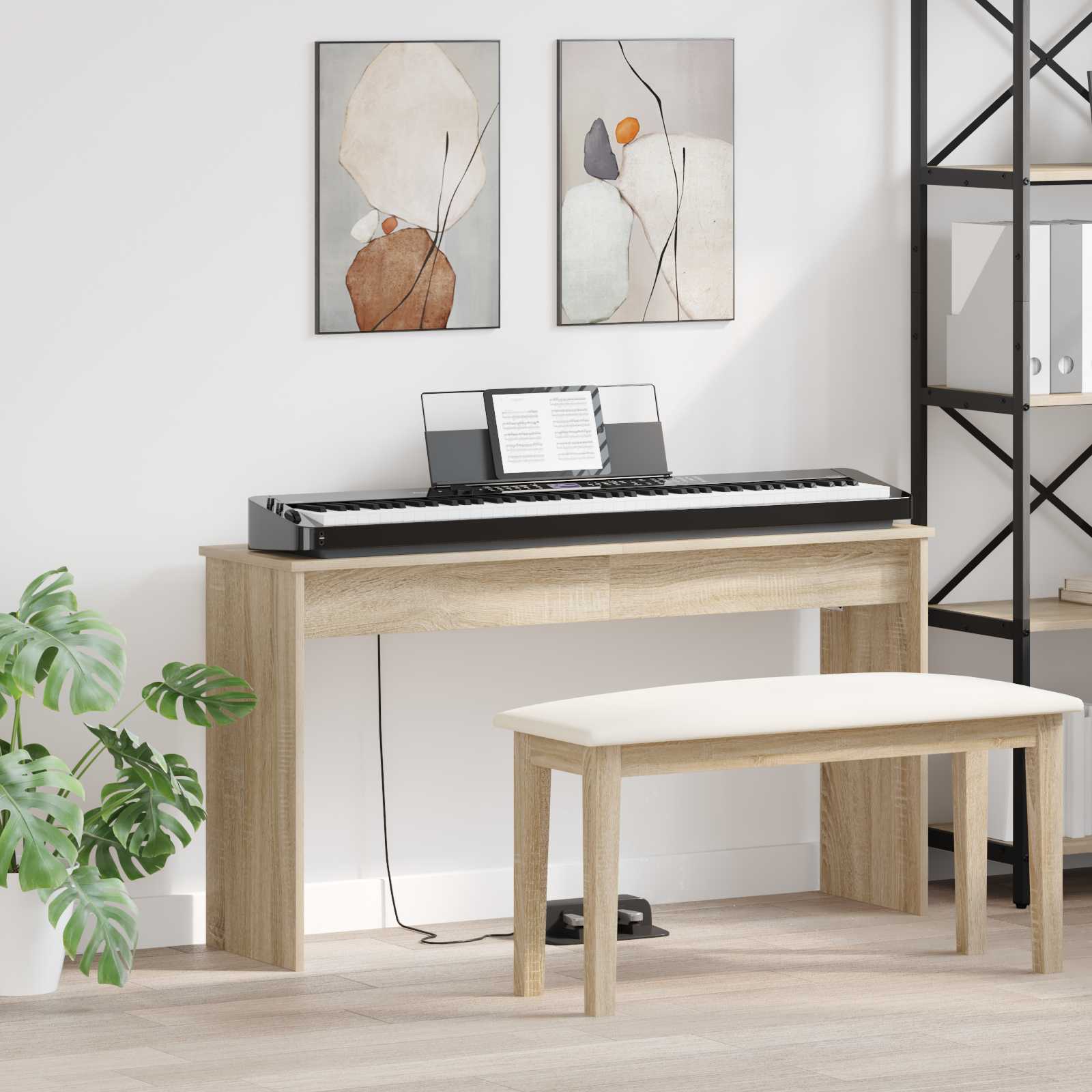 Keyboardständer Sonoma Eiche 120 cm