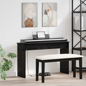 Klavierständer Schwarz Eichen-Optik