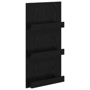 Magazinregal Schwarz Eichenoptik