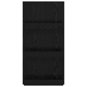 Magazinregal Schwarz Eichenoptik