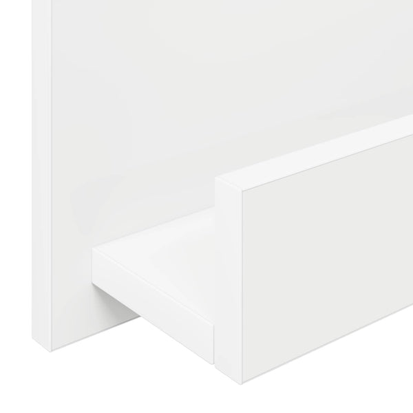 Weißes Magazinregal mit Fach, 102 cm hoch