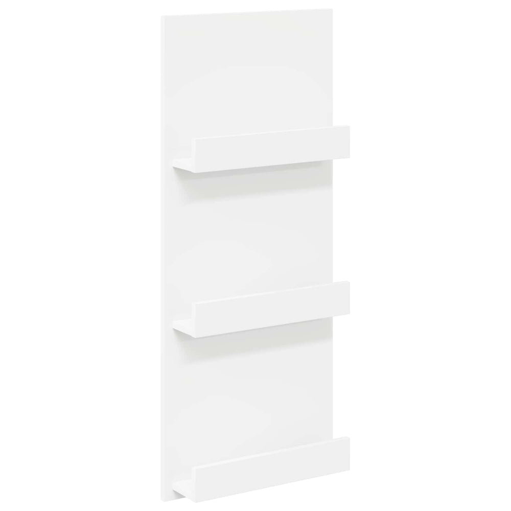 Weißes Magazinregal mit Fach, 102 cm hoch