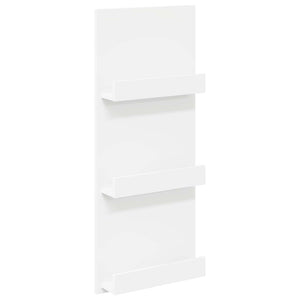Weißes Magazinregal mit Fach, 102 cm hoch
