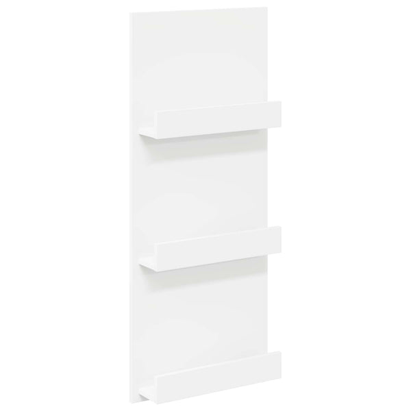 Weißes Magazinregal mit Fach, 102 cm hoch