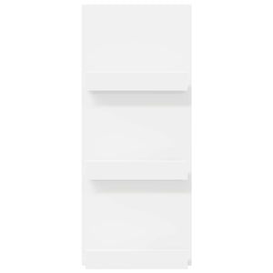 Weißes Magazinregal mit Fach, 102 cm hoch