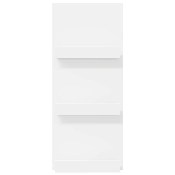 Weißes Magazinregal mit Fach, 102 cm hoch