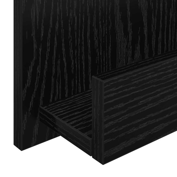 Magazinregal Schwarz Eichen-Optik