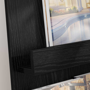 Magazinregal Schwarz Eichen-Optik