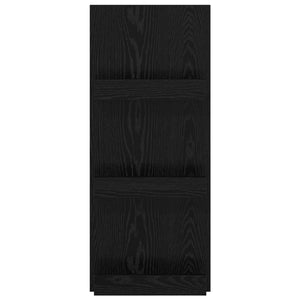 Magazinregal Schwarz Eichen-Optik