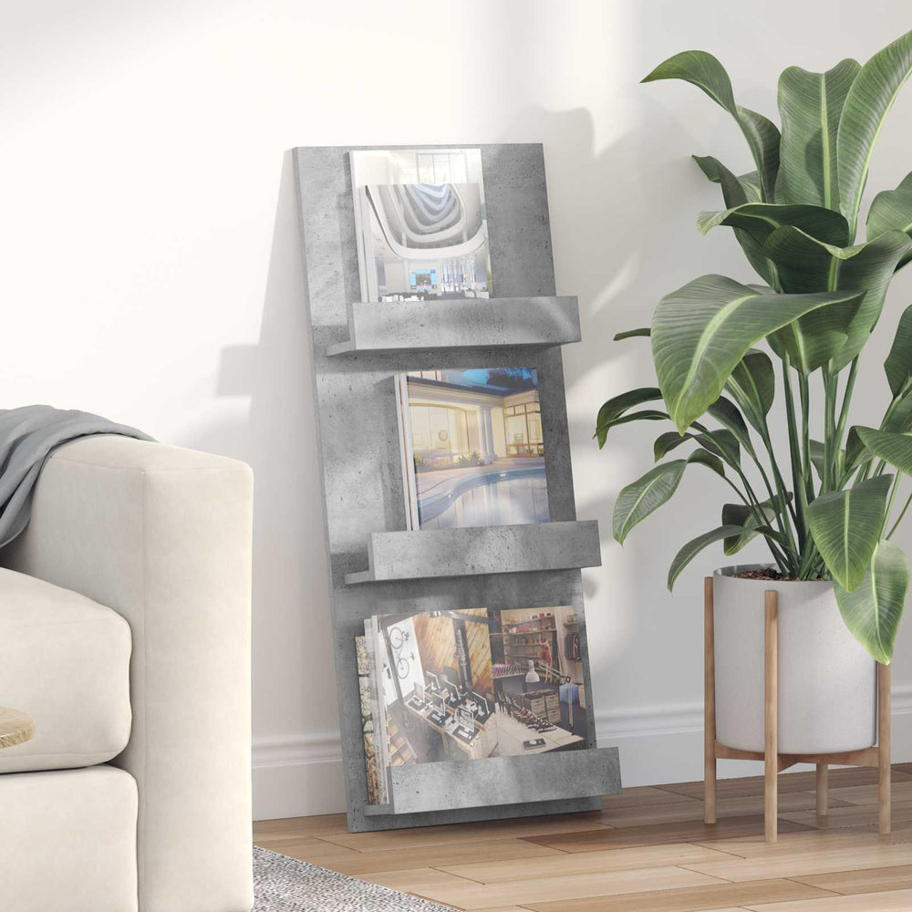 Zeitschriftenregal Beton Grau 43x102 cm