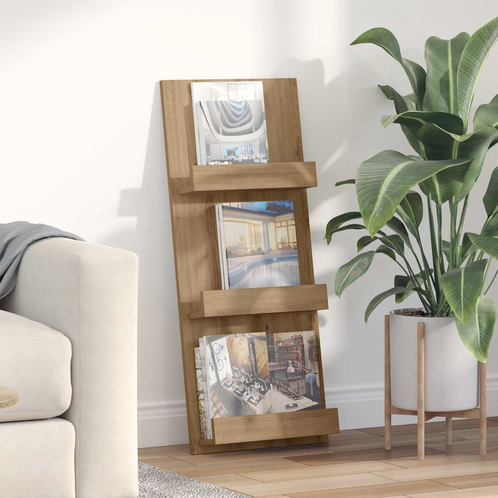 Magazinregal Artisan-Eiche - Moderner Zeitschriftenständer aus Holzwerkstoff