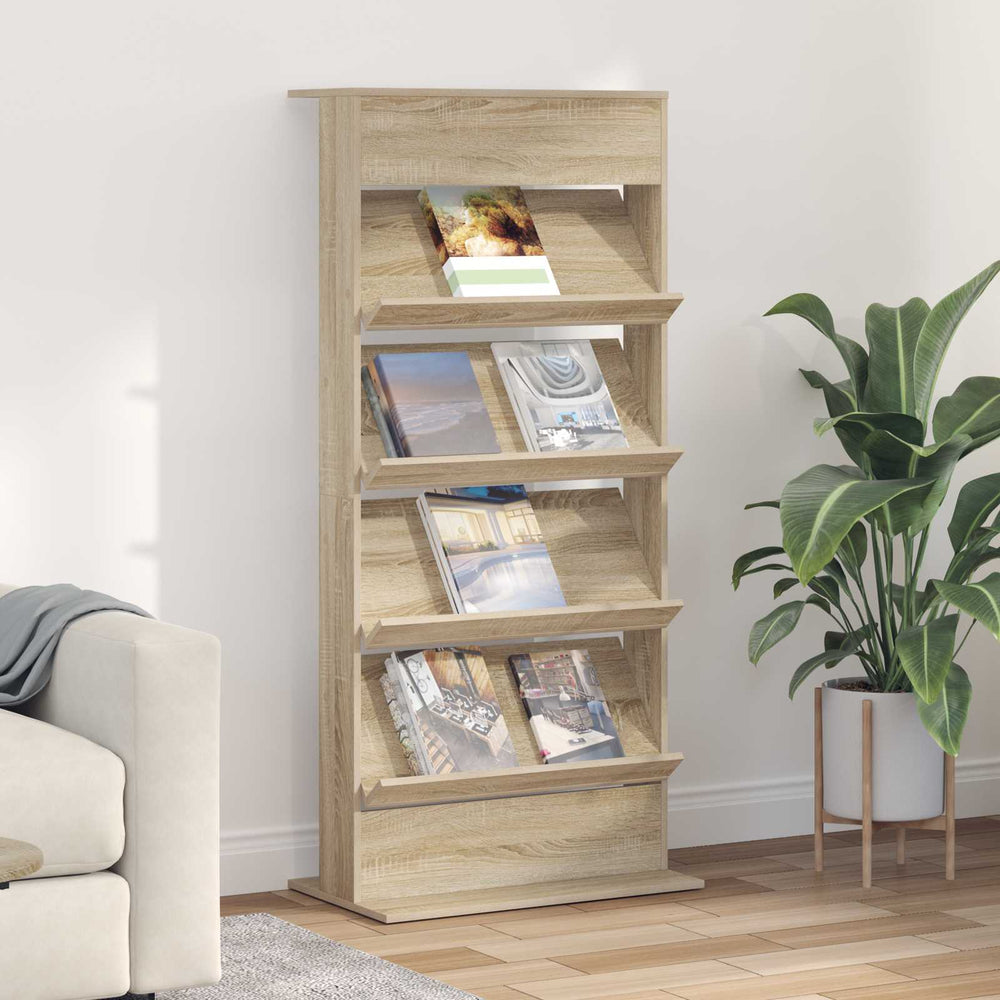Zeitschriftenregal Sonoma-Eiche 70x41x156 cm