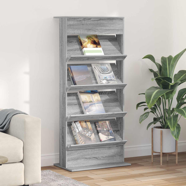 Magazinregal Sonoma Grau 70x41x156cm