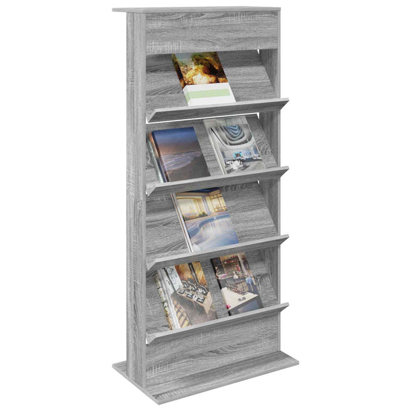 Magazinregal Sonoma Grau 70x41x156cm