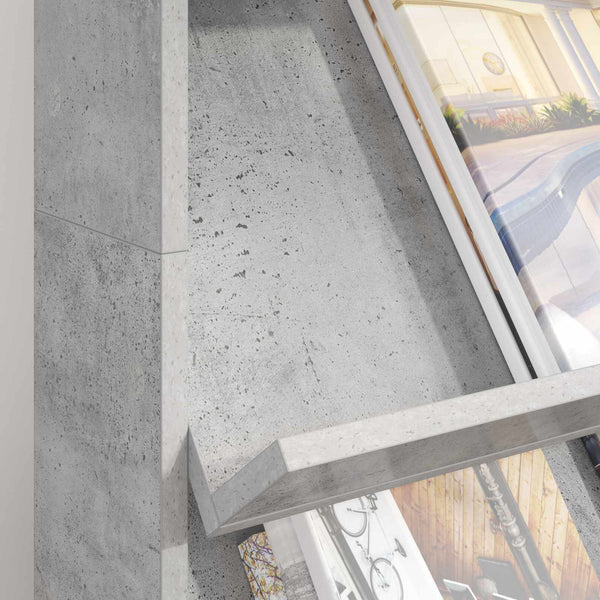 vidaXL Étagère de rangement en béton gris 70 x 41 x 126 cm en bois d'ingénierie