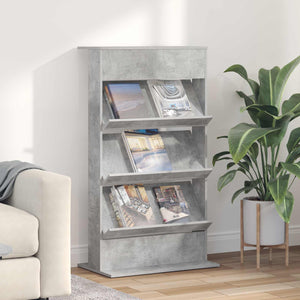 vidaXL Étagère de rangement en béton gris 70 x 41 x 126 cm en bois d'ingénierie