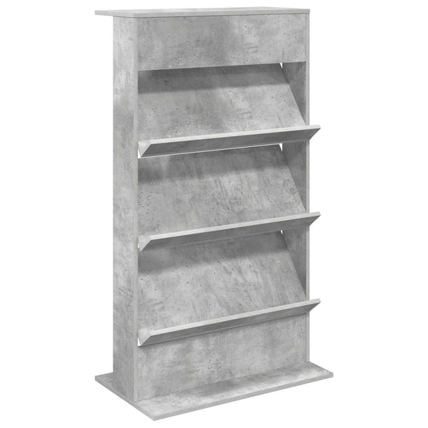 vidaXL Étagère de rangement en béton gris 70 x 41 x 126 cm en bois d'ingénierie
