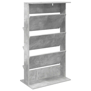 vidaXL Étagère de rangement en béton gris 70 x 41 x 126 cm en bois d'ingénierie