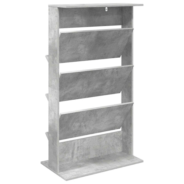 vidaXL Étagère de rangement en béton gris 70 x 41 x 126 cm en bois d'ingénierie