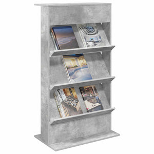 vidaXL Étagère de rangement en béton gris 70 x 41 x 126 cm en bois d'ingénierie