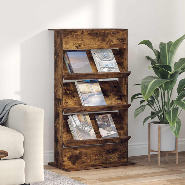 Magazinregal Geräucherte Eiche 70x41x126 cm