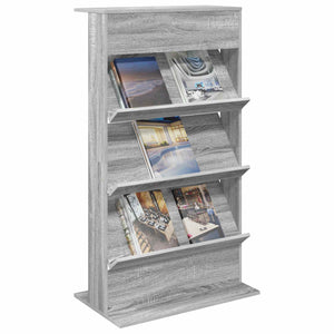 Zeitschriftenregal Sonoma Grau 70x41x126cm