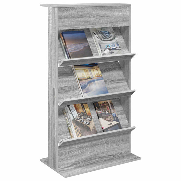 Zeitschriftenregal Sonoma Grau 70x41x126cm
