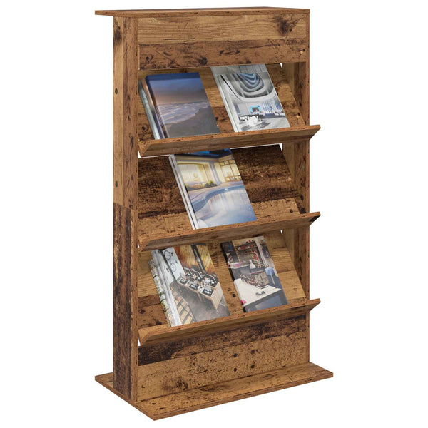 Zeitschriftenregal Altholz 70x41x126 cm