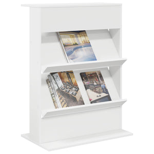 Magazinregal Weiß Holzwerkstoff 70x41x96cm