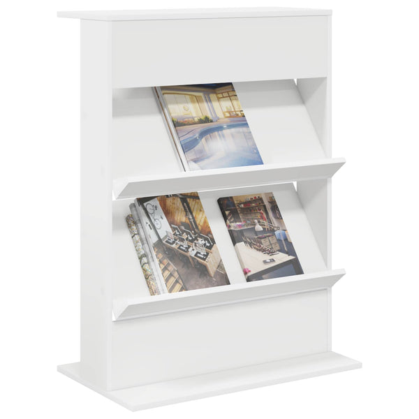 Magazinregal Weiß Holzwerkstoff 70x41x96cm