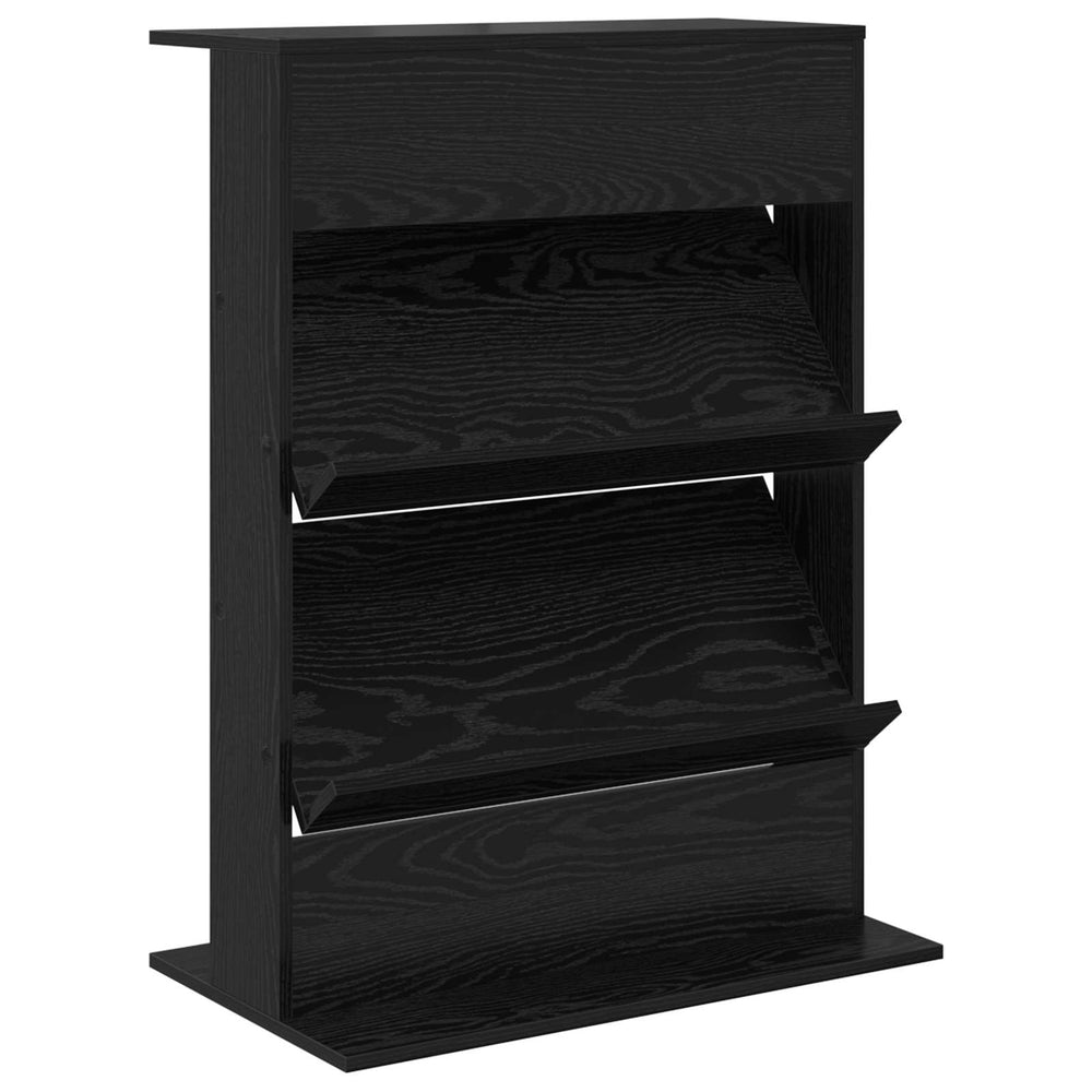 Magazinregal Schwarz Eiche 70x41x96cm