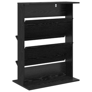 Magazinregal Schwarz Eiche 70x41x96cm