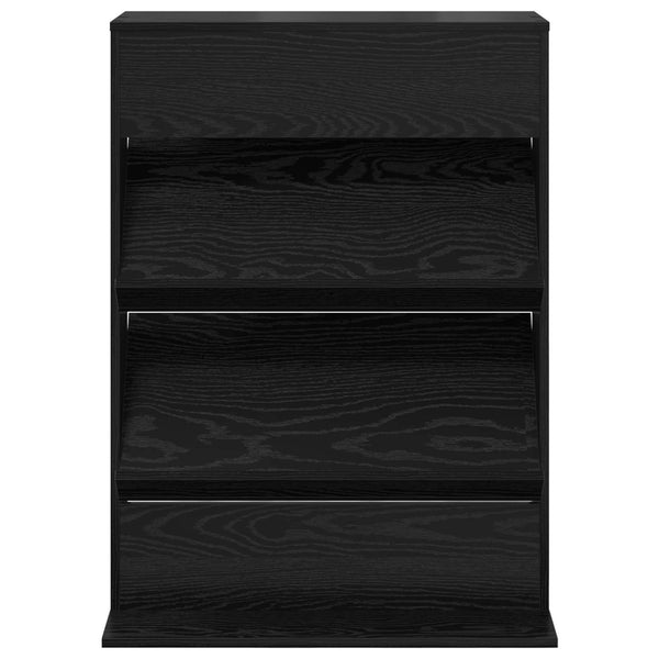 Magazinregal Schwarz Eiche 70x41x96cm