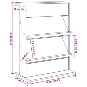 Zeitschriftenregal Sonoma-Eiche 70x41x96 cm
