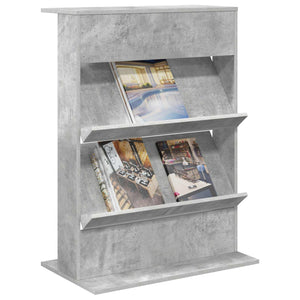 Magazinregal Beton Grau 70x41x96 cm