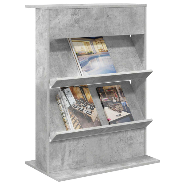 Magazinregal Beton Grau 70x41x96 cm