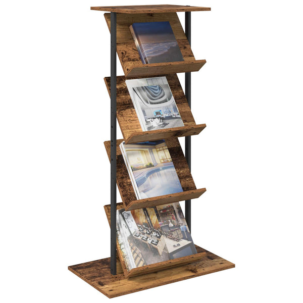 Zeitschriftenregal Altholz 68x40x123.5 cm