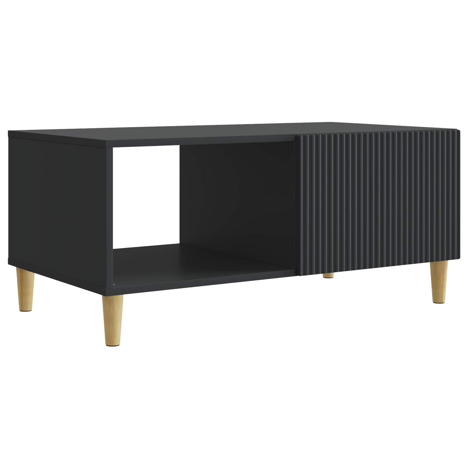 Schwarzer Couchtisch 90x50 cm