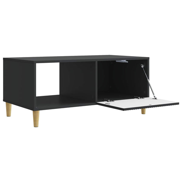 Schwarzer Couchtisch 90x50 cm