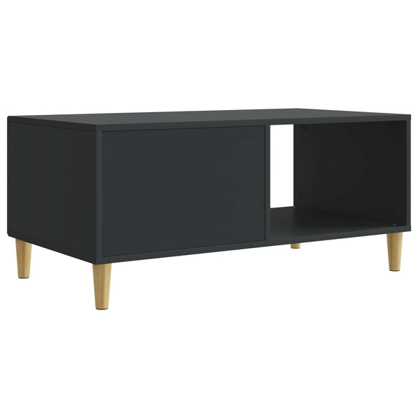 Schwarzer Couchtisch 90x50 cm