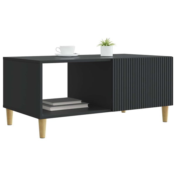 Schwarzer Couchtisch 90x50 cm