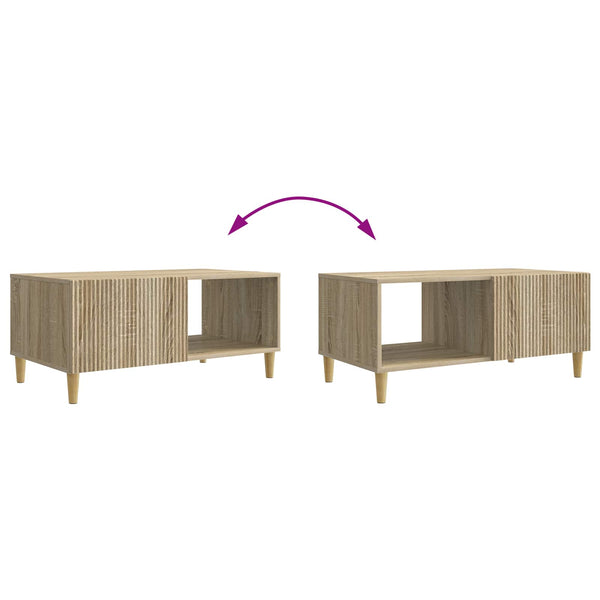 vidaXL Table basse chêne Sonoma 90 x 50 x 40 cm Bois d'ingénierie